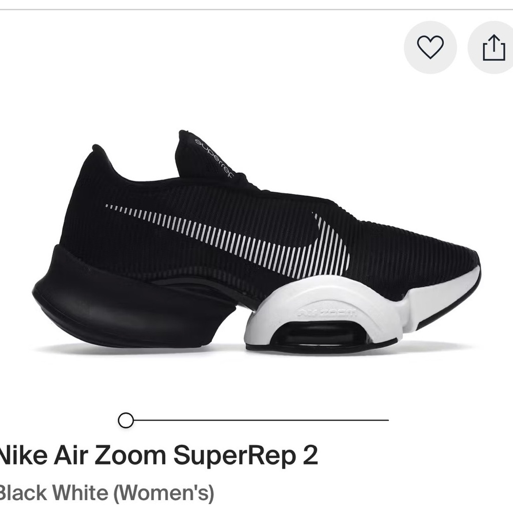 Nike Women's Air Zoom SuperRep 2 Black White Athletic Shoes